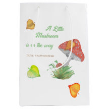 Wrapping Paper Modern Watercolor Mushroom Baby Sho