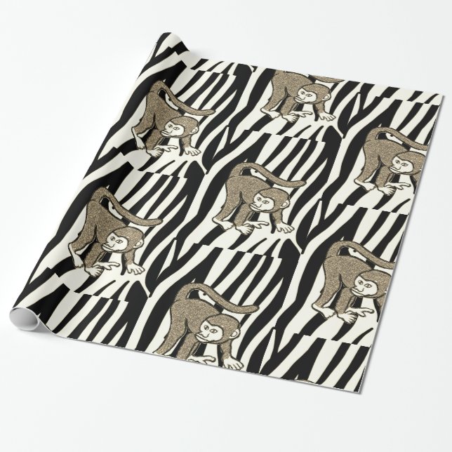 Wrapping paper Monkeys (Unrolled)