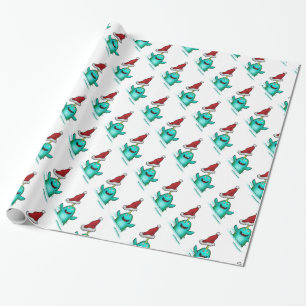 Wrapping Paper, Norwhal Santa Hat Wrapping Paper
