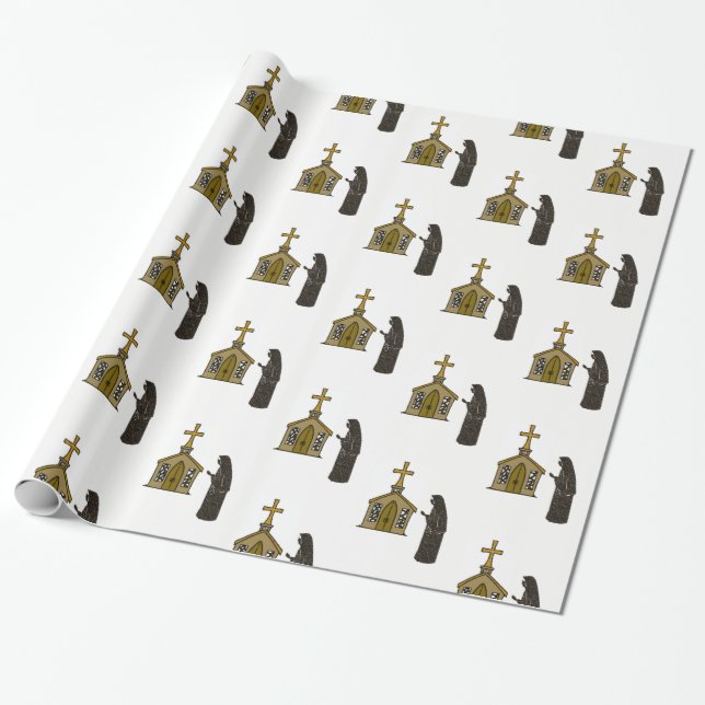 Wrapping Paper Nun (Unrolled)