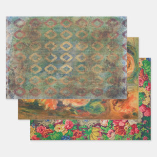 Wrapping paper or collage and decoupage paper