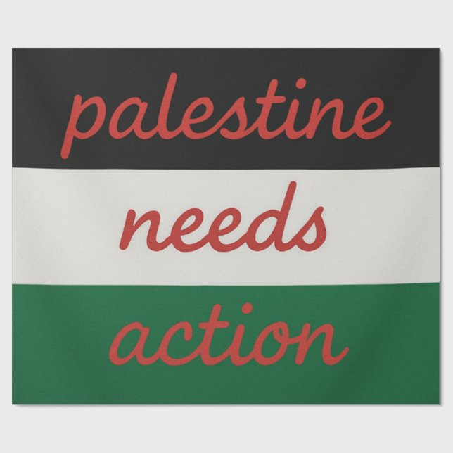 Wrapping Paper palestine needs action (Flat)