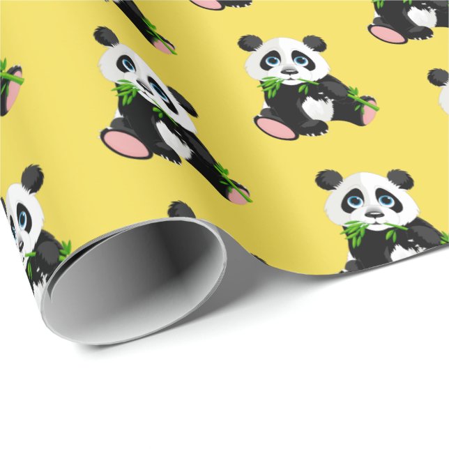 Wrapping Paper-Panda Bear Wrapping Paper (Roll Corner)