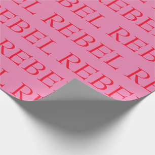 Wrapping Paper - Pink and Red REBEL