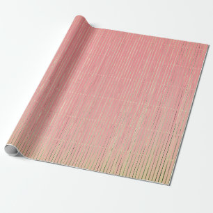 Wrapping Paper PINK WITH FADED GREEN STRIPES
