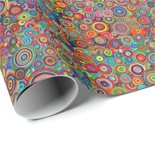 Wrapping Paper - Psychedelic Art Circles (Roll Corner)