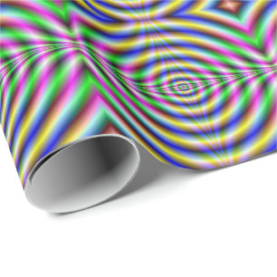Wrapping Paper   Psychedelic Neon Eye