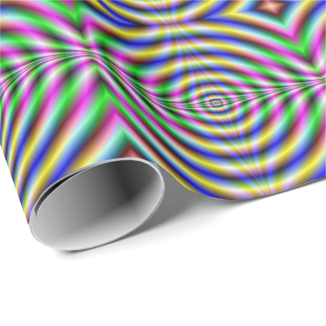 Wrapping Paper   Psychedelic Neon Eye (Roll Corner)