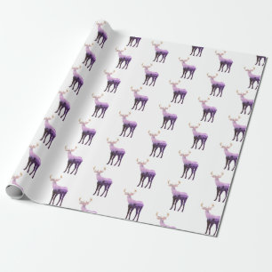 Wrapping Paper-Purple Tone Deer/Elk Wrapping Paper