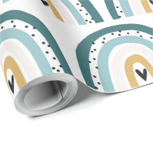 Wrapping Paper - Rainbow With Polka Dots + Hearts