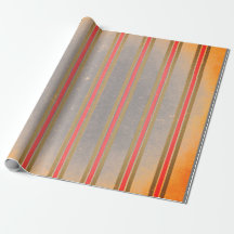 WRAPPING PAPER RED AND GREEN FADED STRIPES ON GRAY