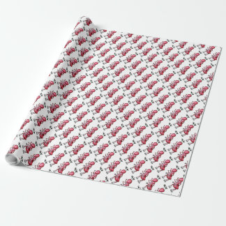 Wrapping Paper, Red Ant Mistletoe Antenna Wrapping Paper