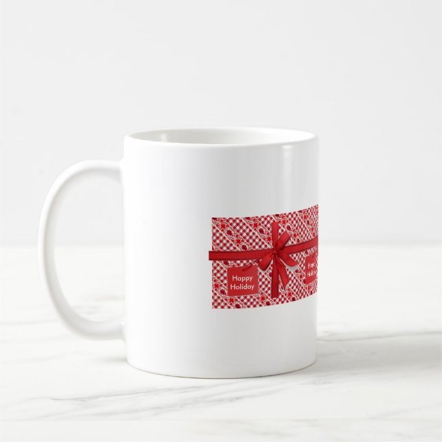 Wrapping Paper Red Coffee Mug (Left)