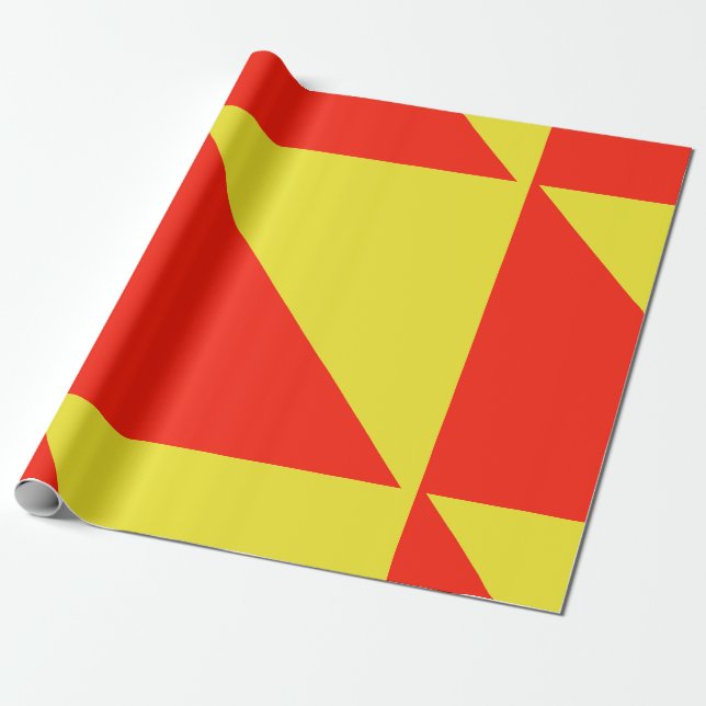 Wrapping paper  Red & Yellow    (Unrolled)