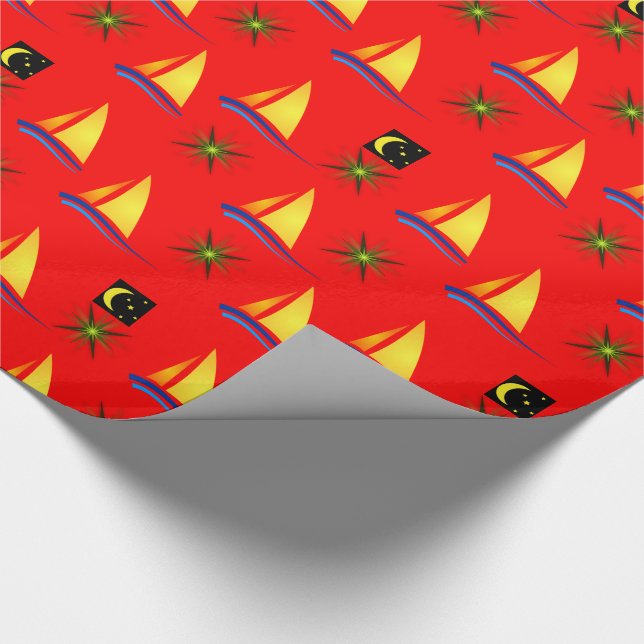 Wrapping paper Sailboats (Corner)