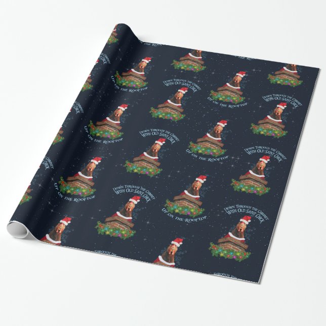 Wrapping Paper - Saint Chick up on a Rooftop (Unrolled)