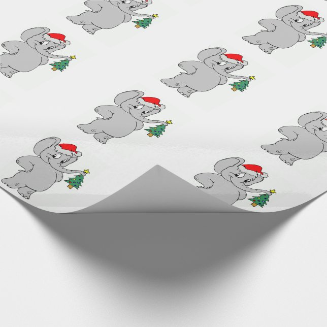 Wrapping Paper/Santa Elephant Paper (Corner)