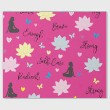 Wrapping Paper | Self-Worth Lotus Floral Pattern