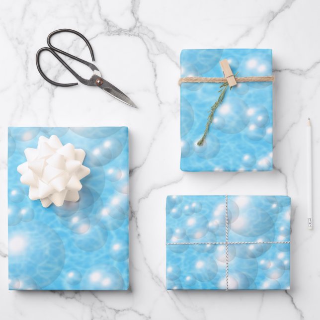 Wrapping Paper Set - Bubbles in Pool (Front)