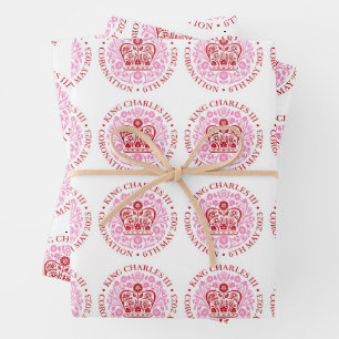 Wrapping Paper Set for 2023 Coronation - Red
