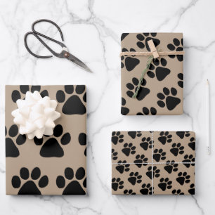 Wrapping Paper Set - Puppy Paw Prints