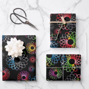 Wrapping Paper Set - Spirograph Meets Black Magic