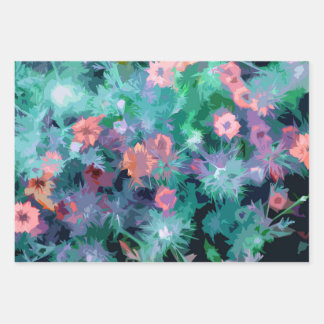 Wrapping Paper Sheets: Abstract Floral Collection