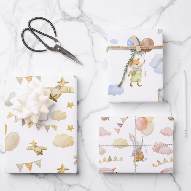 Wrapping Paper Sheets - Baby And Children Patterns (Front)