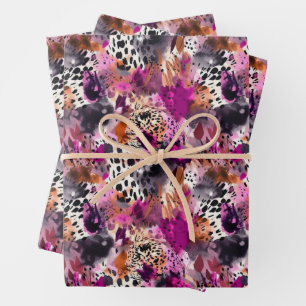 Wrapping Paper Sheets-Leopard Print