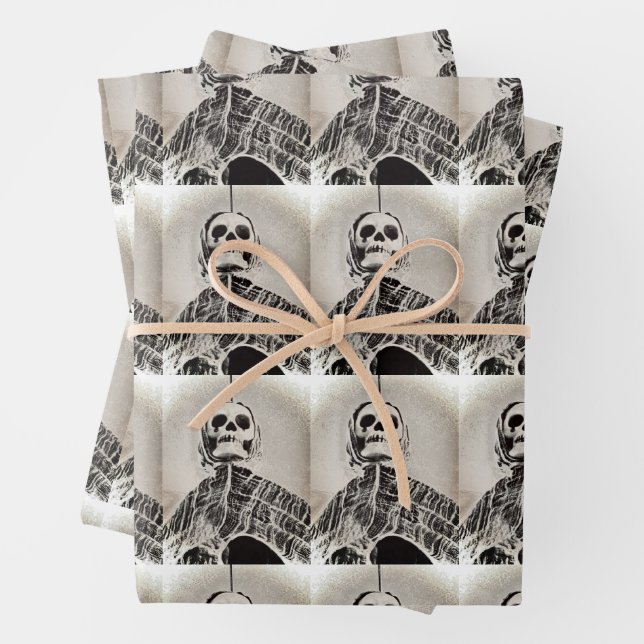 Wrapping Paper - Skeleton / Halloween - 3 Pack (In situ)