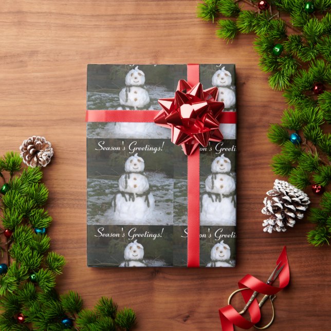 Wrapping Paper Snow Lady with Spruce Scarf (Holiday Gift)