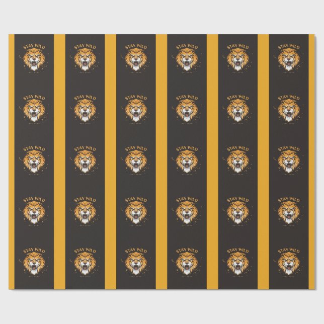 Wrapping paper stay wild design  (Flat)