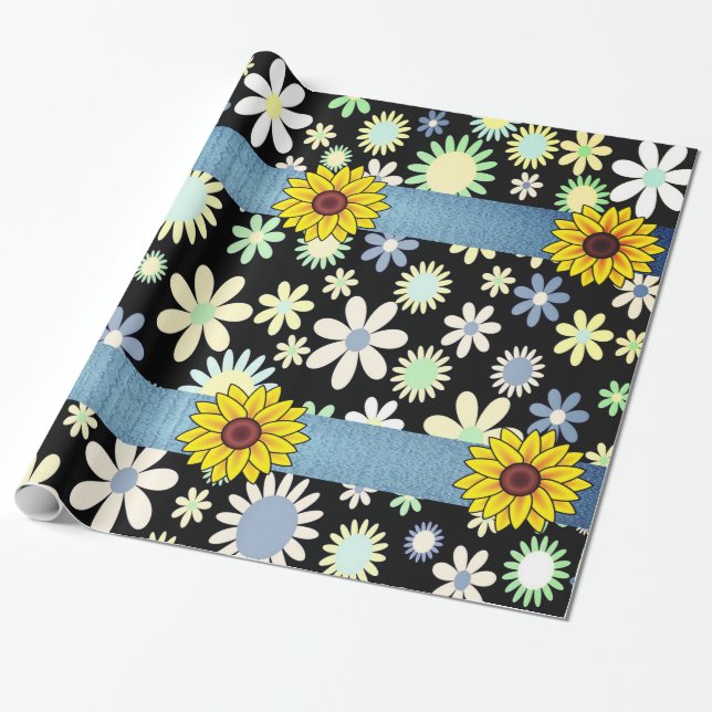 Wrapping paper Sunflower (Unrolled)