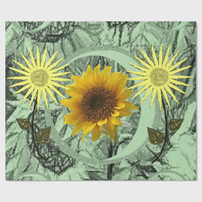 Wrapping paper Sunflower (Flat)