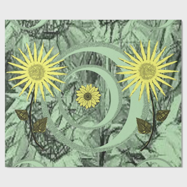 Wrapping paper Sunflower (Flat)