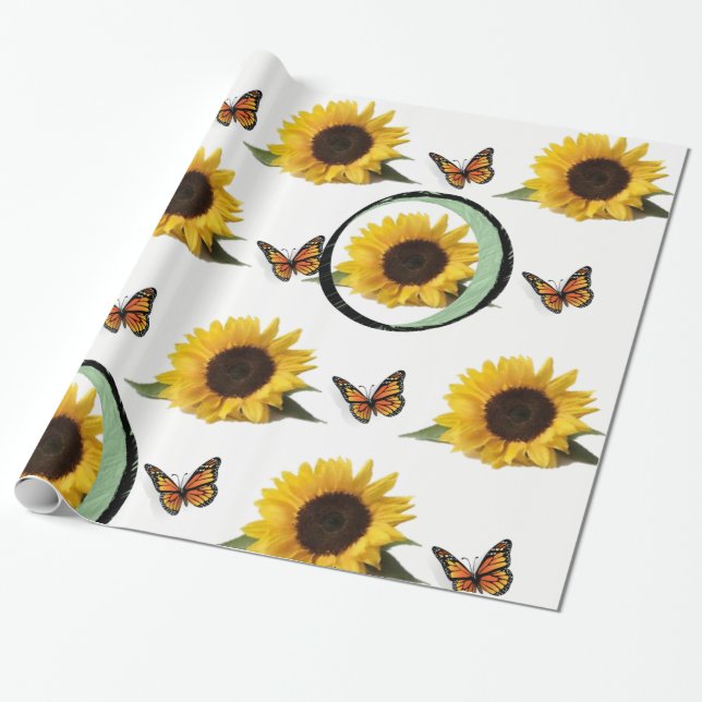 Wrapping paper Sunflower (Unrolled)