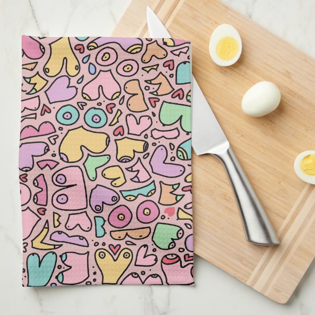 Wrapping Paper Tea Towel (Quarter Fold)