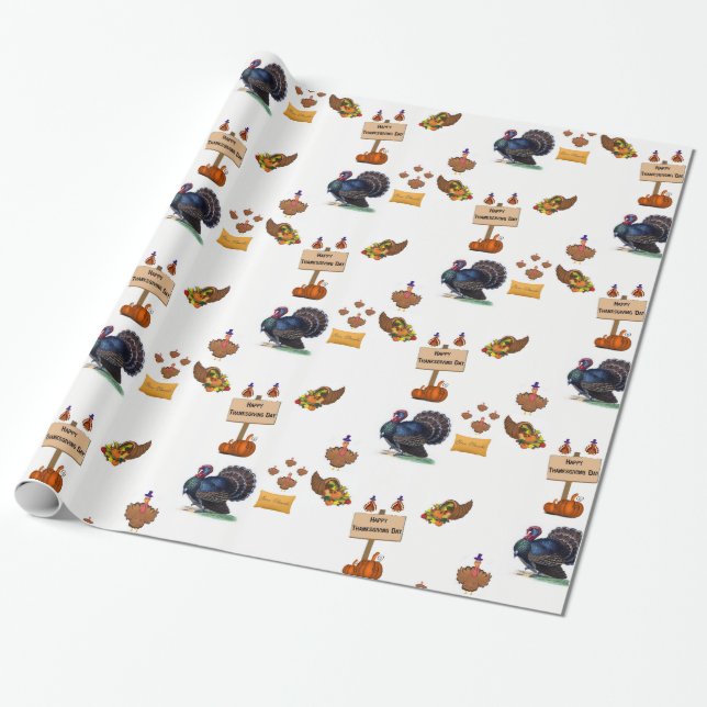 Wrapping paper Thanksgiving (Unrolled)