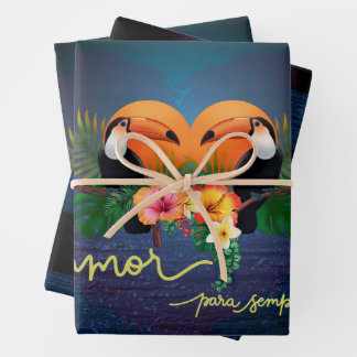 Wrapping Paper - Tropical Bird - Love 