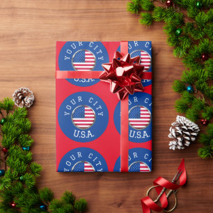 Wrapping Paper - USA Personalized - Add City