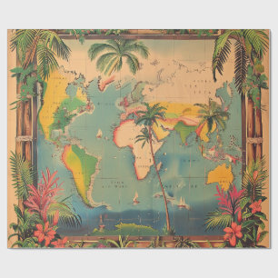 Wrapping Paper-Vintage Atlas Wrapping Paper