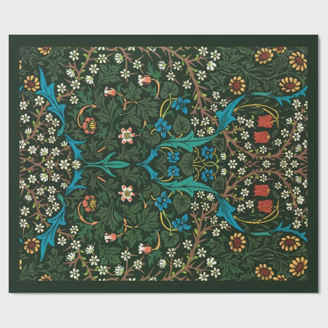 WRAPPING PAPER : VINTAGE WILLIAM MORRIS : TULIPS (Flat)