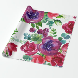 Wrapping Paper - Watercolor Floral Pattern