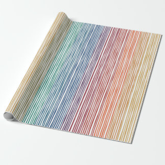 Wrapping Paper Watercolor Rainbow Stripe