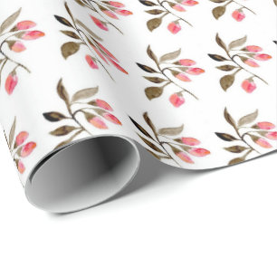 Wrapping Paper - Watercolour Floral Rose Buds