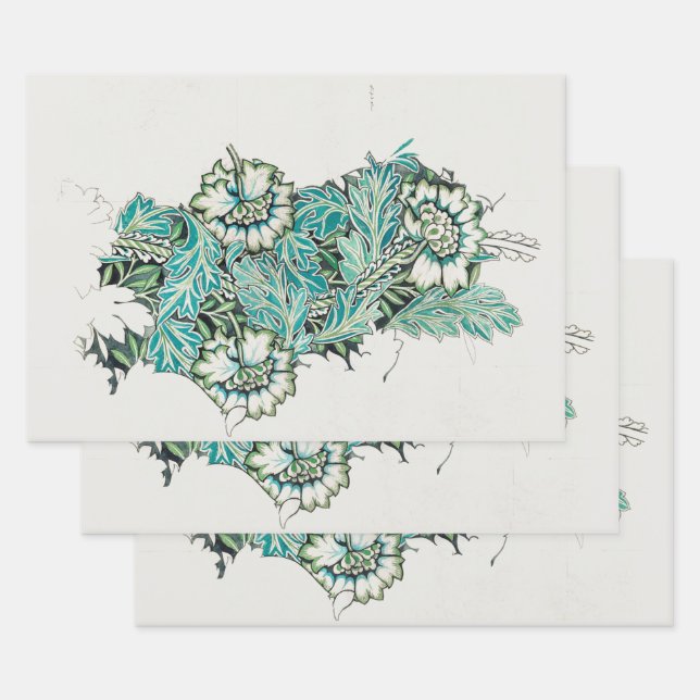 WRAPPING PAPER : WILLIAM MORRIS : ANEMONE 1876 (Set)