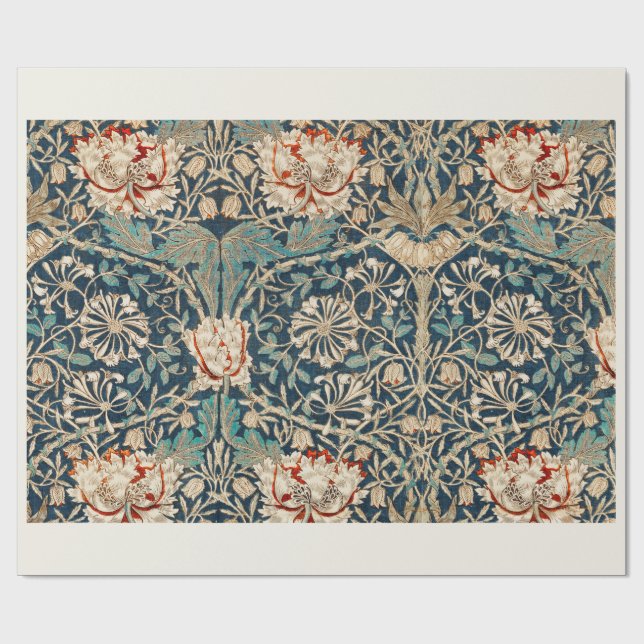 WRAPPING PAPER : WILLIAM MORRIS : HONEYSUCKLE (Flat)
