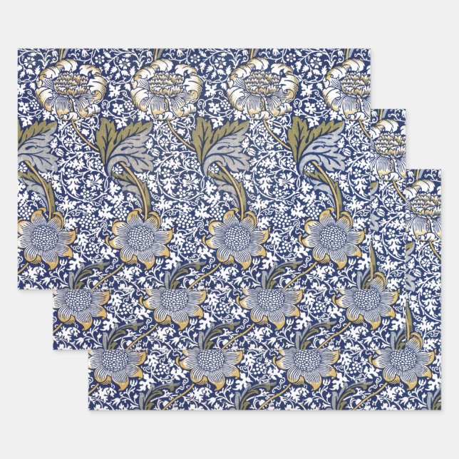WRAPPING PAPER : WILLIAM MORRIS : KENNET (Set)