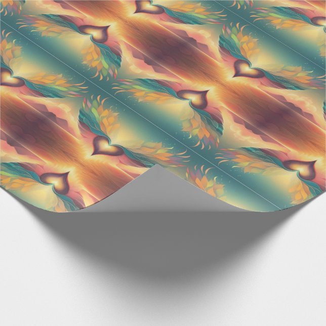 Wrapping paper winged heart (Corner)