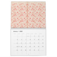 Wrapping paper with a repeating pattern of red, or